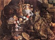 MONNOYER, Jean-Baptiste Still-Life of Flowers and Fruits France oil painting reproduction